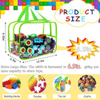 6 Colors Widen X-Large Storage Bags 12.6×9.25×6.9In with Labels, Reusable Clear PVC Board Game Storage, Travel Waterproof Org