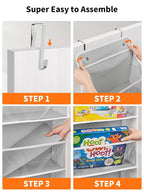 JARLINK 2 Pack Toy Stuffed Animal Storage, Over The Door Organizer W/Clear View Windows, 44lb Load, Baby Toy Storage Organize