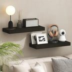 Furinno Tanna Floating Shelves for Wall Set of 2, 9 x 24 Wall Shelf, Wall Mounted Floating Shelf with Invisible Bracket, 2-in