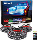 Nilight 3PCS 60 Inch RGB Truck Bed Light Strip Kit 270 LED Neon Accent LED with RF Remote On Off Switch Splitter Extension Cable for Cargo Pickup Truck Camper RV SUV Boat