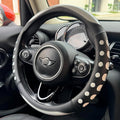 PINCTROT Race Grip Steering Wheel Cover, Anti Slip Silicone Perforated Design with Soft Touch Padding, Enhanced Grip for Sporty Driving, Universal 14.5-15 Inch (Racing White)