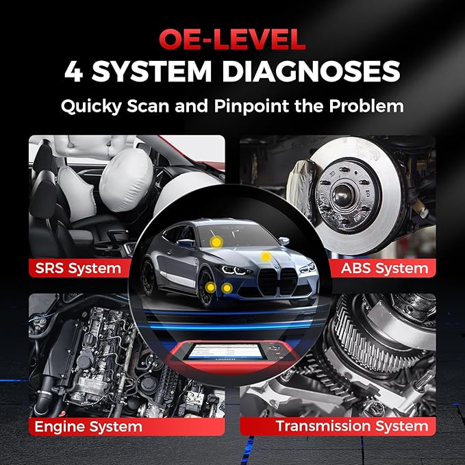 LAUNCH CRP129X OBD2 Scanner, 2026 Elite Lifetime Free Update Scan Tool, 8 Reset, Injector Coding, ABS/SRS/TCM/Engine System