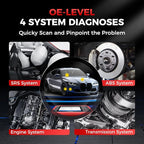LAUNCH CRP129X OBD2 Scanner, 2026 Elite Lifetime Free Update Scan Tool, 8 Reset, Injector Coding, ABS/SRS/TCM/Engine System