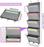 homyfort Over the Door hanging File Organizer, Weekly Hanging File Folders, Wall Organizers and Storage for Mail, Magazine, N
