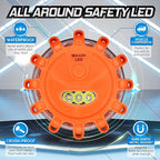 Marcala 12-Pack Emergency Flares for Vehicles | Emergency Roadside Lights | Complete LED Road Flares Kit | Emergency Lights F