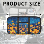 Floral Zippered Tactical Car Sun Visor Organizer, Automotive with Picture Holder Sun Visor Storage Pouch with Adjustable Straps and Pockets Easy Installation Universal Fit for Most Cars SUV