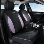 Coverado Car Seat Covers Full Set, Automotive Seat Covers 5-piece, Leather Car Protectors 5 Seats, Purple Auto Seat Covers Sp