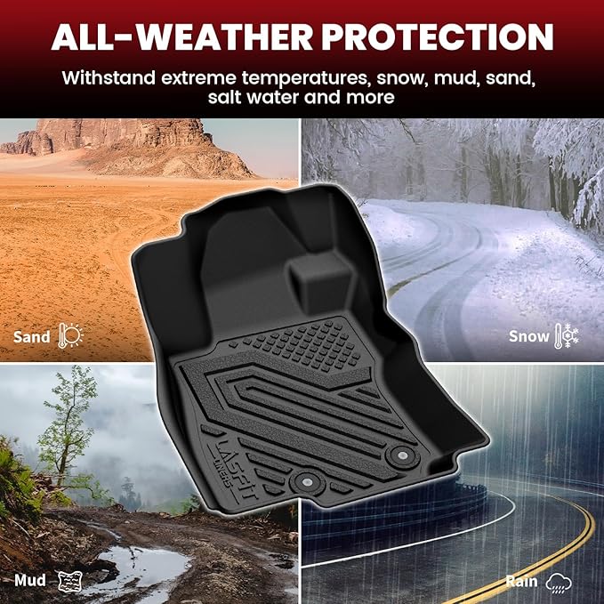 LASFIT Floor Mats for Subaru Forester 2026 2025 (Only Fit Gas & 2026 Wilderness), All Weather TPE Custom Fit Floor Liners for Forester 2025-2026 Base/Premium/Sport/Limited/Touring Car Mats