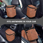 Western Bull Boho Car Trash Can with Lid Leak Proof Car Trash Bag Waterproof Trash Bin Hanging for Minivan SUV Truck
