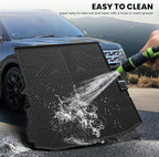 LASFIT Trunk & Backrest Mat for Ford Explorer 2011-2019, Custom Fit All Weather Protector TPE One-Piece Design Easy Installation Trunk with Seatback Mat, 1pc Black