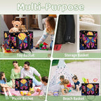 Reusable Grocery Bags Heavy Duty Shopping Bags Foldable Large Tote Bags with Long Handles & Hard Bottom