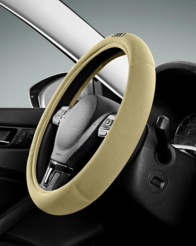 Skechers Steering Wheel Cover, Memory Foam Car Steering Wheel Covers,14.5-15inch Anti-Slip Safety Comfortable Design Universa