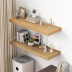 Dreamland 40" Floating Shelves for Wall, 12" Deep Thicker Oak Floating Shelves, Wall-Mounted Shelves for Bedroom, Living Room