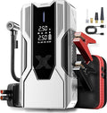Emergency Portable Jump Starter with Air Compressor - 3000A 150PSI for Cars, Trucks & SUVs up to 9L Gas/7L Diesel, 12000mAh