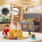 Extra Large Toy Box Chest, Collapsible Sturdy Toy Storage Organizer Boxes Bins Baskets Dinosaur Kids Toy Chest Bin with Lids 