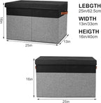 Gowee Large Toy Storage Box with Lid, Sturdy Toys Storage Chest Bin Organizer Basket with Dividers for Kids, Boys, Girls, Nur