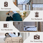 U+U 6 Set Compression Packing Cubes - Ultralight Travel Organizers with Laundry Bag, Space-Saving Suitcase Organizer for Trav
