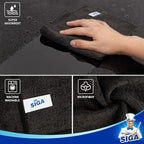 MR.SIGA Microfiber Cleaning Cloth, All-Purpose Microfiber Towels, Streak Free Cleaning Rags, Pack of 12, Black, Size 32 x 32 