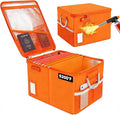 TOMKID Fireproof File Cabinet with Lock, Fireproof Document Organizer Collapsible File Box Filing Cabinet with Handle for Let