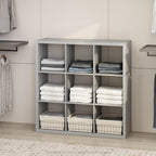 Furinno Cubic Closet Organizers and Storage, 9-Cube Closet Organizer, Open Shelf Closet Storage, Extra Thick Frame for Wardro