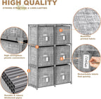 LUKYTOWER Cube Storage Organizer Shelf with Printed Bins + Labels, Cubby Storage Organizer with Bins, Large Capacity Shelves 