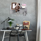 Chunful 58 Pcs Pegboard Organizer Kits Plastic Pegboard Wall Panel Mount Display Accessories Include Storage Boards Buckets a
