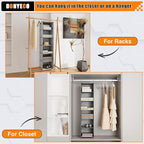 6-Shelf Hanging Storage Closet Organizer, Linen Rv Storage and Organization for Wardrobe, Inside, Camper Accessories, Nursery
