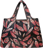 allydrew Large Foldable Tote Nylon Reusable Grocery Bags, 5 Pack