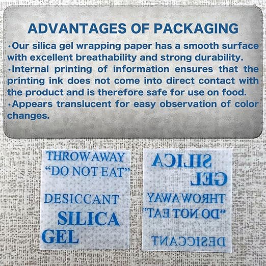 Silica Gel Packets with Color Indicating, 2 Gram [500 Packs] Desiccant Packs for Moisture Control, Moisture Absorbers, Food G