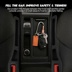 Hovom 2PCS Car Seat Gap Filler Organizer, Multi-purpose Automotive Seat Gap Storage Organizer for Key Phone Card, Auto Seats Crevice Filler Stop Things from Dropping, Car Accessories (Black)