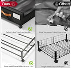 Yecaye 4 Pack Under Bed Storage with Wheels, Under Bed Storage Containers with Lids, Large Under Bed Rolling Storage with Cle