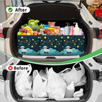Reusable Grocery Bags Heavy Duty Shopping Bags Foldable Large Tote Bags with Long Handles & Hard Bottom