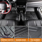 KUST Floor Mats for 2015-2026 Ford F-150/F150 Lightning SuperCrew Cab (Only for Rear Seat Without Under-Seat Fold Flat Storage), All Weather Car Mats for F150 Accessories TPE Rubber Raised Edge