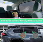 Car Window Shades for 2019-2024 RAV4 Accessories - Rear Side Window Shade for Baby, Breathable Mesh Car Privacy Window Covers, UV Protection and Heat Insulation for Road Trips, Napping, Camping