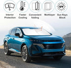 TINGLU Sun Shade for Nissan Murano 2025 2026 Accessories Windshield Sun Shade Window Shade UV Rays Protection Sun Visor Cover with Steering Wheel Sunshade Storage Bag