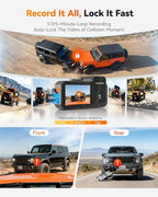 WOLFBOX X5 3 Channel 4K HDR Dash Cam, STARVIS 2 IMX678 8MP Night Vision, 4K+2.5K+1080P Front and Rear Inside Car Camera with 