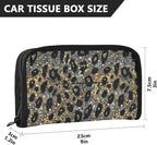 Car Tissue Holder Car Visor Organizer Tissue Box Holder for Car Sun Visor Organizer with Car Vehicle Accessories Essentials Interior for Women Men Sparkling Leopard Print