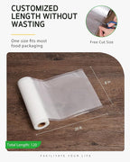 Syntus Vacuum Sealer Bags for Food, 6 Rolls 8" x 20' Commercial Grade Bag Rolls, BPA Free Food Vac Bags for Storage, Meal Pre