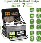 Golf Trunk Organizer, Waterproof Car Golf Locker with Separate Ventilated Compartment for 2 Pair Shoes, Golf Storage for Balls, Tees