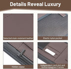 Car Visor Organizer,Premium Leather with a Hidden Zip Pocket, Sunglasses Organizer,3 Card Slots and a Stretch Mesh Pocket,Easy Installation,Compatible with Car Accessories for Vehicle, SUV, Truck