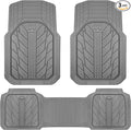 CAR PASS Heavy Rubber Car Floor Mats, Deep Waterproof Car Mats All Weather, Universal Trim-to Fit Automotive Floor Mats for Car SUV Truck Van, Durable Floor Liners (All Gray)