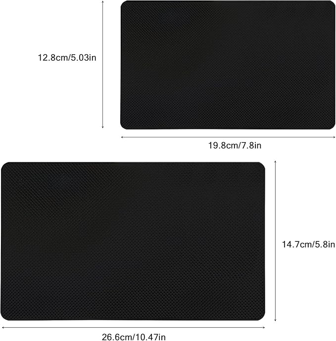 Car Dashboard Anti-Slip Mat, DaKuan 4 Packs 10.5" x 5.7" and 8" x 5.1" Sticky Non-Slip Dashboard Gel Latex Pad for Cell Phone