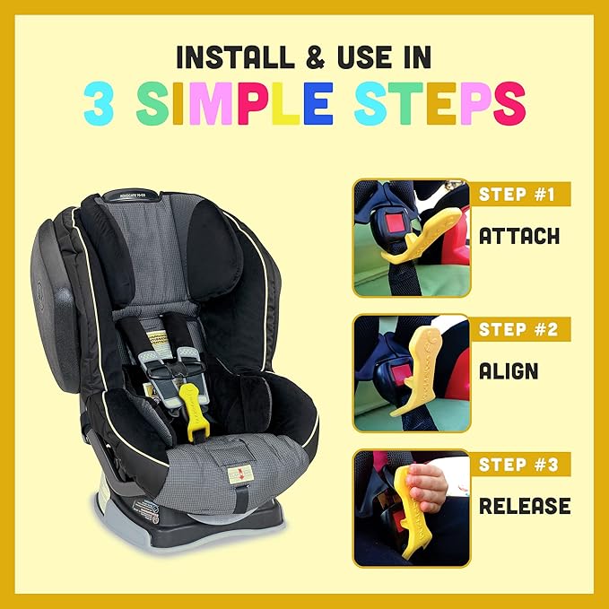 Bucklebee Easy Car Seat Buckle Release Aid for Children Unbuckle Car Seat Release Tool - Button Pusher - Opener for Nails - B