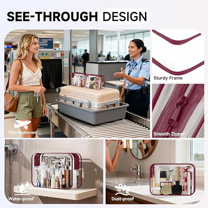 11 Set Packing Cubes for Travel, Gifts for Women Mom Kids, TSA Approved Bags for Makeup, Cosmetic, Toiletry, Suitcase Organiz