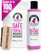 Pink Miracle Shoe Cleaner Kit with Bottle and Brush For Fabric Cleaner For Leather, Whites, Suede and Nubuck Sneakers