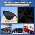 Tallew 4 Pcs Car Window Shades Screen Breathable Car Side Windows Shades Cover Mesh Front Rear Sun Universal Side Automotive Cover for Protection Camping Privacy Blackout(23-32 in, 35-53 in)