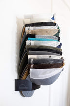 The ORIGINAL DomeDock! American, patented, Wall Mount Rack 20 Ball Cap Storage. Compact Hat Organization System. Made and Shi