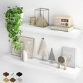Fun Memories Floating Shelves for Wall, 40Inch Floating Shelves Set of 2, Hanging Shelf with Invisible Brackets, Wood Shelves