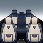 LINGVIDO Car Seat Covers Full Set (5 Seats) - Premium Perforated Nappa Leather, Waterproof Shield, Omni-Adapt Fit SUVs Sedans