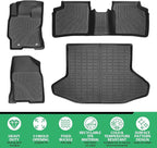 Floor Mats for Toyota Prius 2004-2009, Custom Fit TPE All Weather Protection Floor Liners, Prius c & Prius v Non-Slip Waterproof Trunk Mat, Car Accessories for 2nd Gen Prius